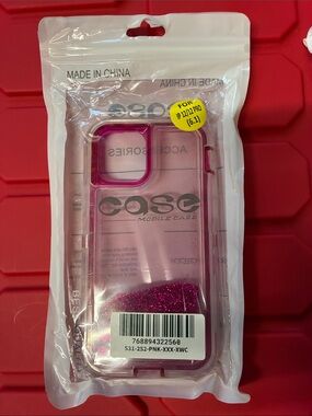 Source Unknown Pink Glitter Liquid Flip iPhone 12/12 Pro Case